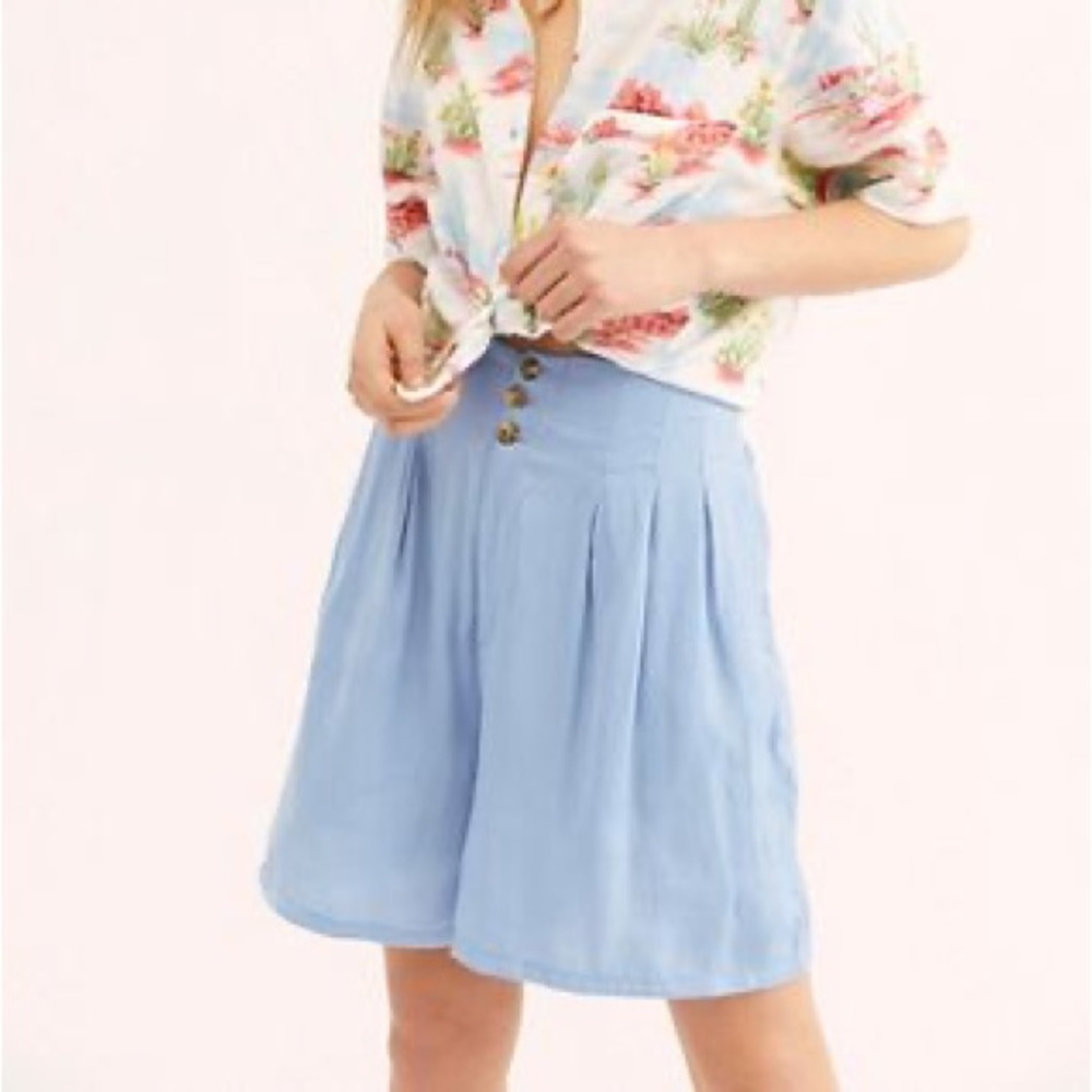 Free People Sky Blue Women's Bermudas